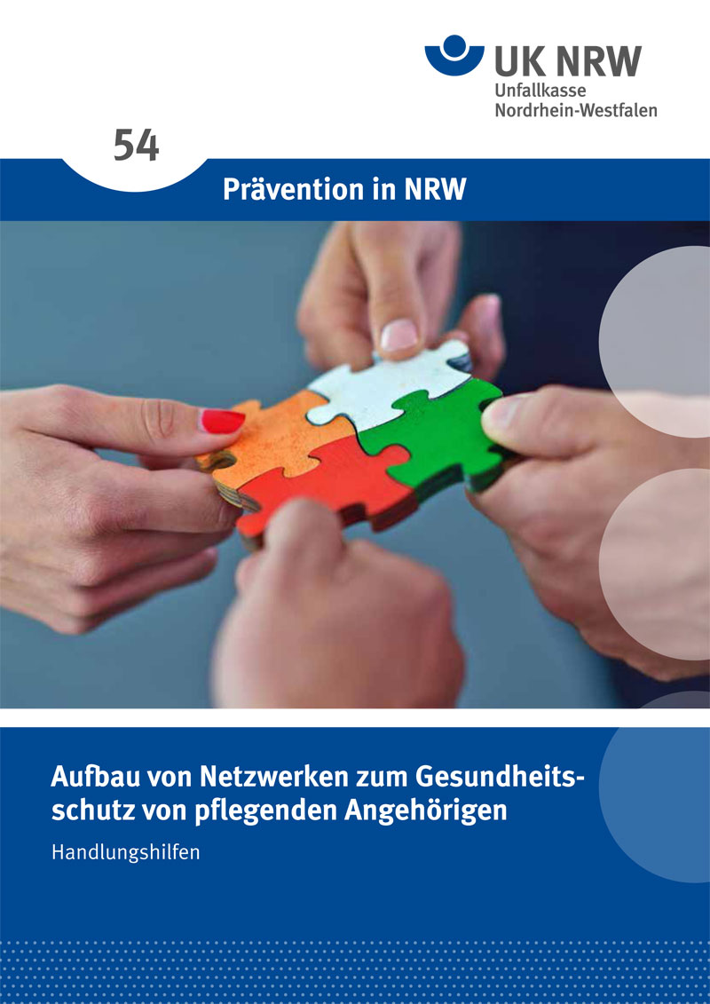 Puzzle-Hände, Prävention in NRW, UK NRW Logo.