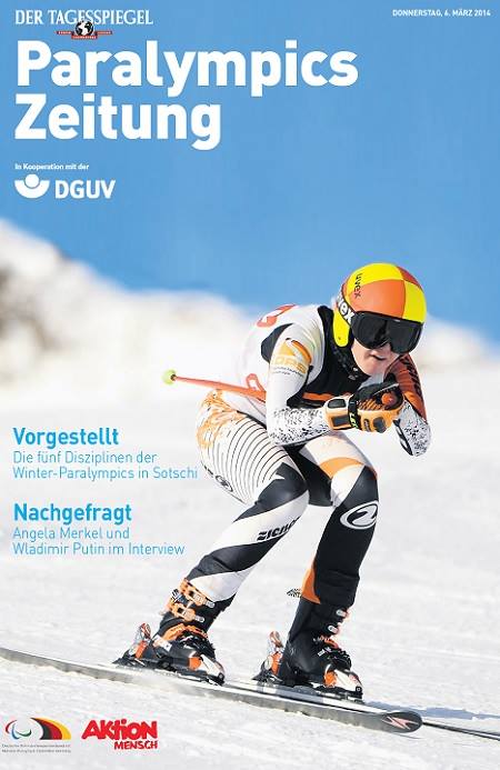 Das Titelbild zeigt die deutsche Fahnenträgerin Andrea Rothfuss  (Foto: Thilo Rückeis/Paralympics Zeitung)
