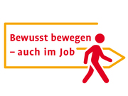 Logo mit Schriftzug: Bewusst bewegen – auch im Job