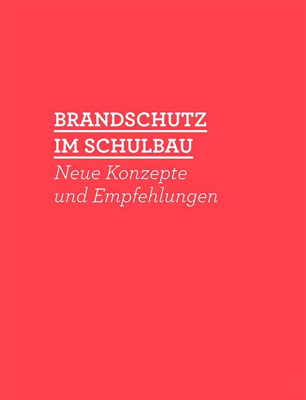 Das Bild zeigt das Cover eines Berichts mit dem Titel 'Brandschutz im Schulbau'. Darunter steht in weißer Schrift 'Neue Konzepte und Empfehlungen' auf einem roten Hintergrund. Der Bericht könnte relevante Informationen und Strategien zum Thema Brandschutz im Bildungswesen enthalten, um die Sicherheit an Schulen zu gewährleisten. Kontextuell passt das zur Unfallkasse NRW, die sich mit Arbeitsschutz und Prävention beschäftigt.